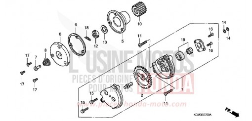 POMPE A HUILE XLR125RW de 1998